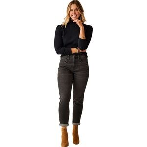 Carve Designs Carson High Waisted Charcoal Ankle Jeans